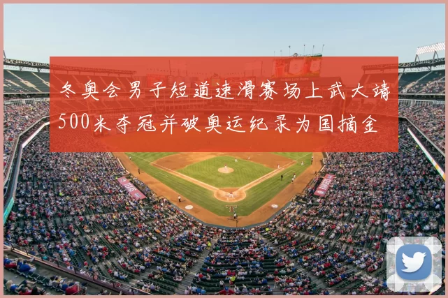 冬奥会男子短道速滑赛场上武大靖500米夺冠并破奥运纪录为国摘金
